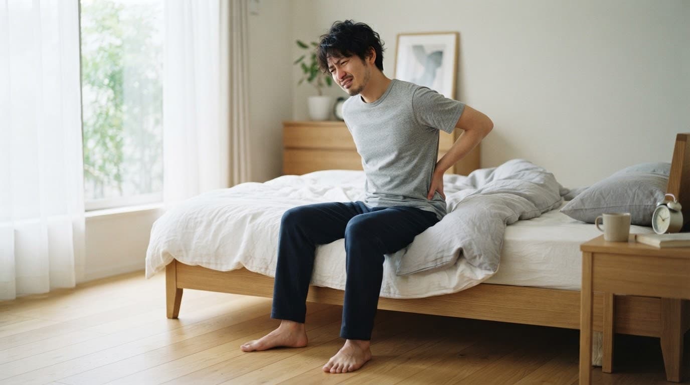 朝、腰痛で起き上がるのがつらい男性へ!メンズピラティスおすすめ4選【2026年最新比較】